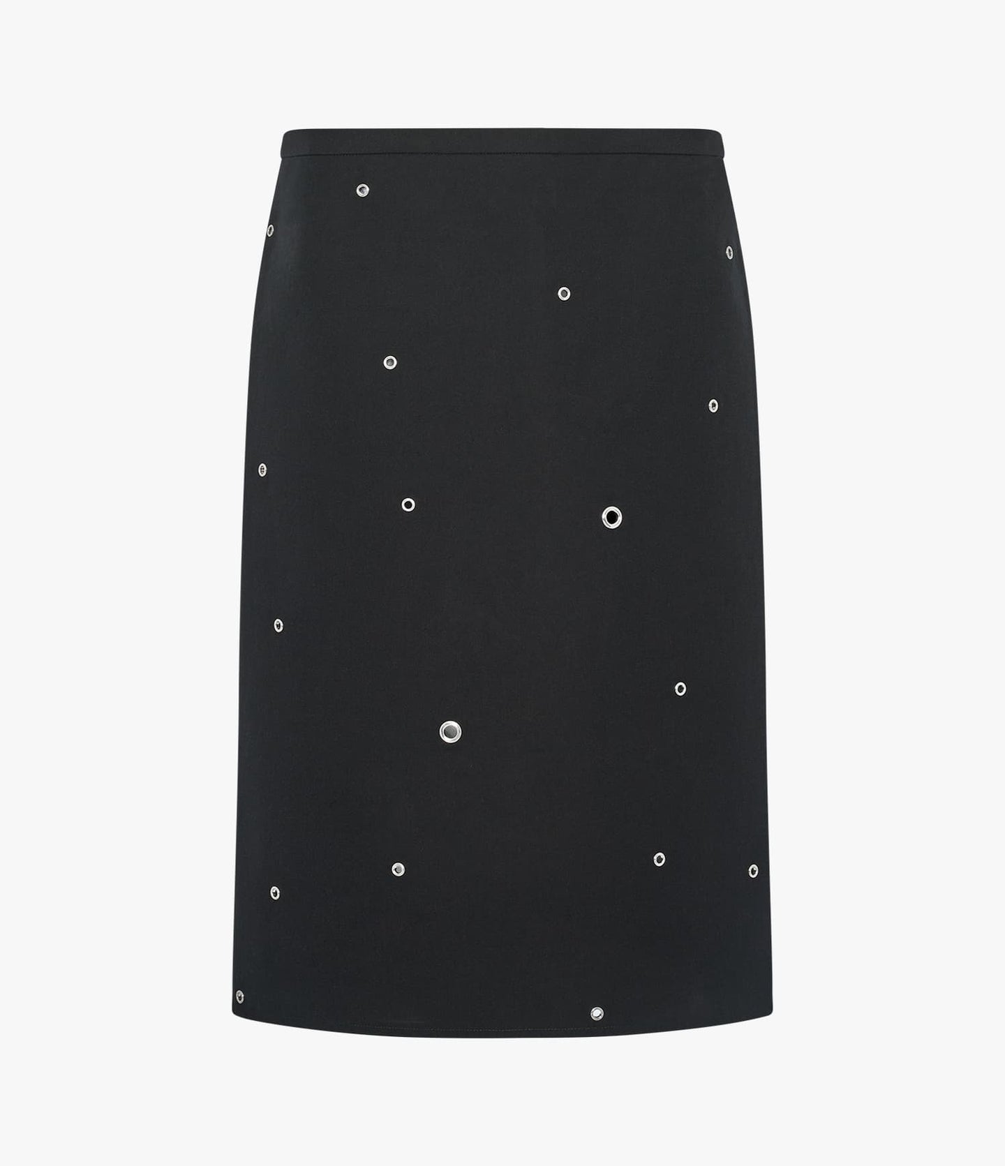Another Tomorrow Eyelet Skirt in Black – Cotton Women's Skirt
