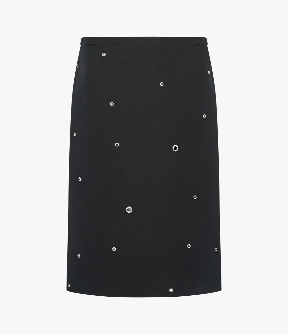 Another Tomorrow Eyelet Skirt in Black – Cotton Women's Skirt