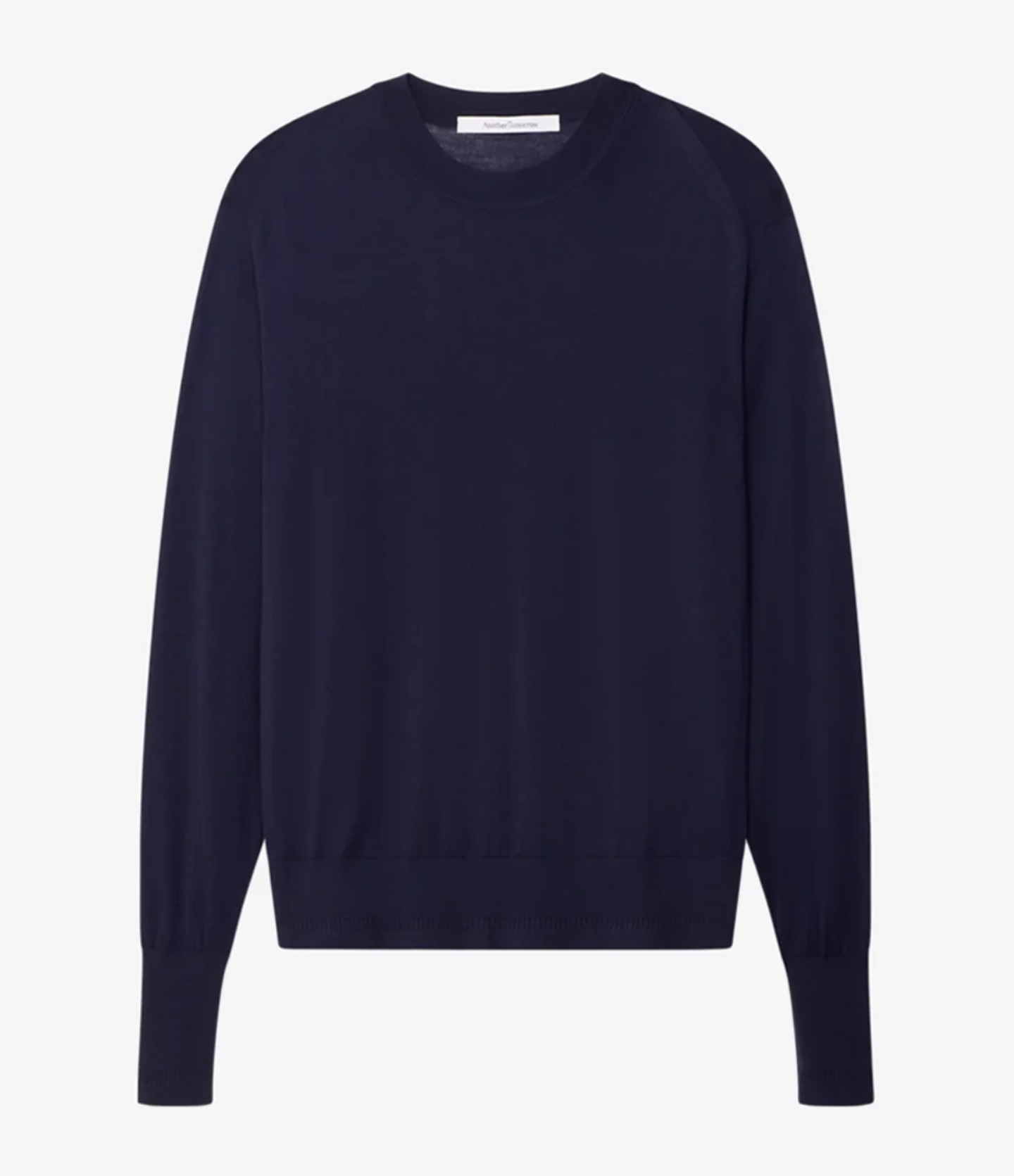 Another Tomorrow Featherweight Crew in Indigo – Wool
