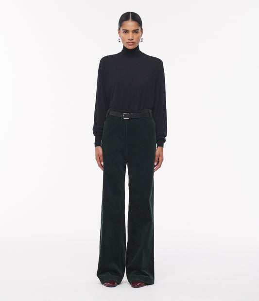 Another Tomorrow Featherweight Turtleneck in Black – Wool Women's Knitwear