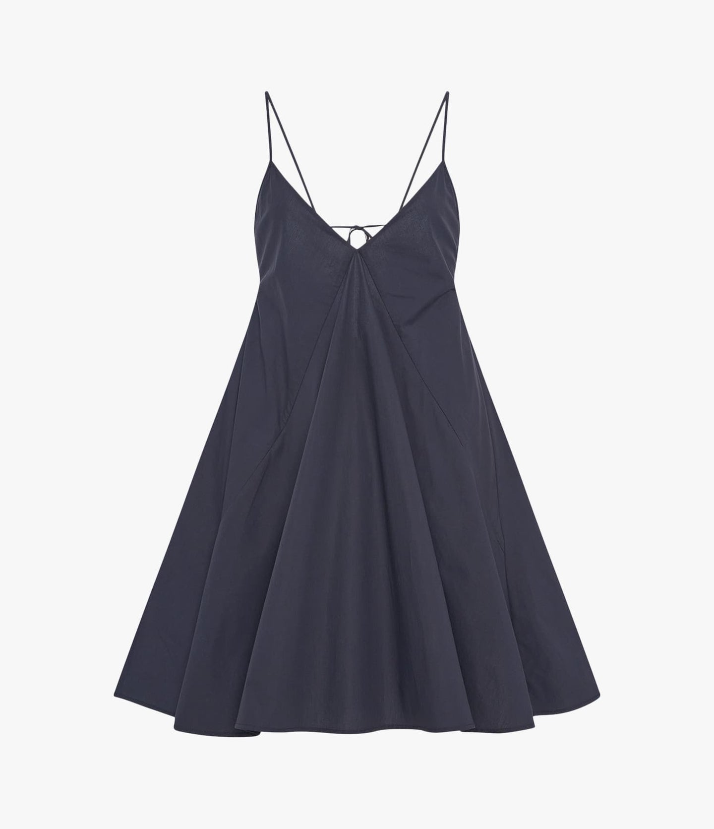 Another Tomorrow Flare Sun Dress in Midnight – Cotton Women's Dress
