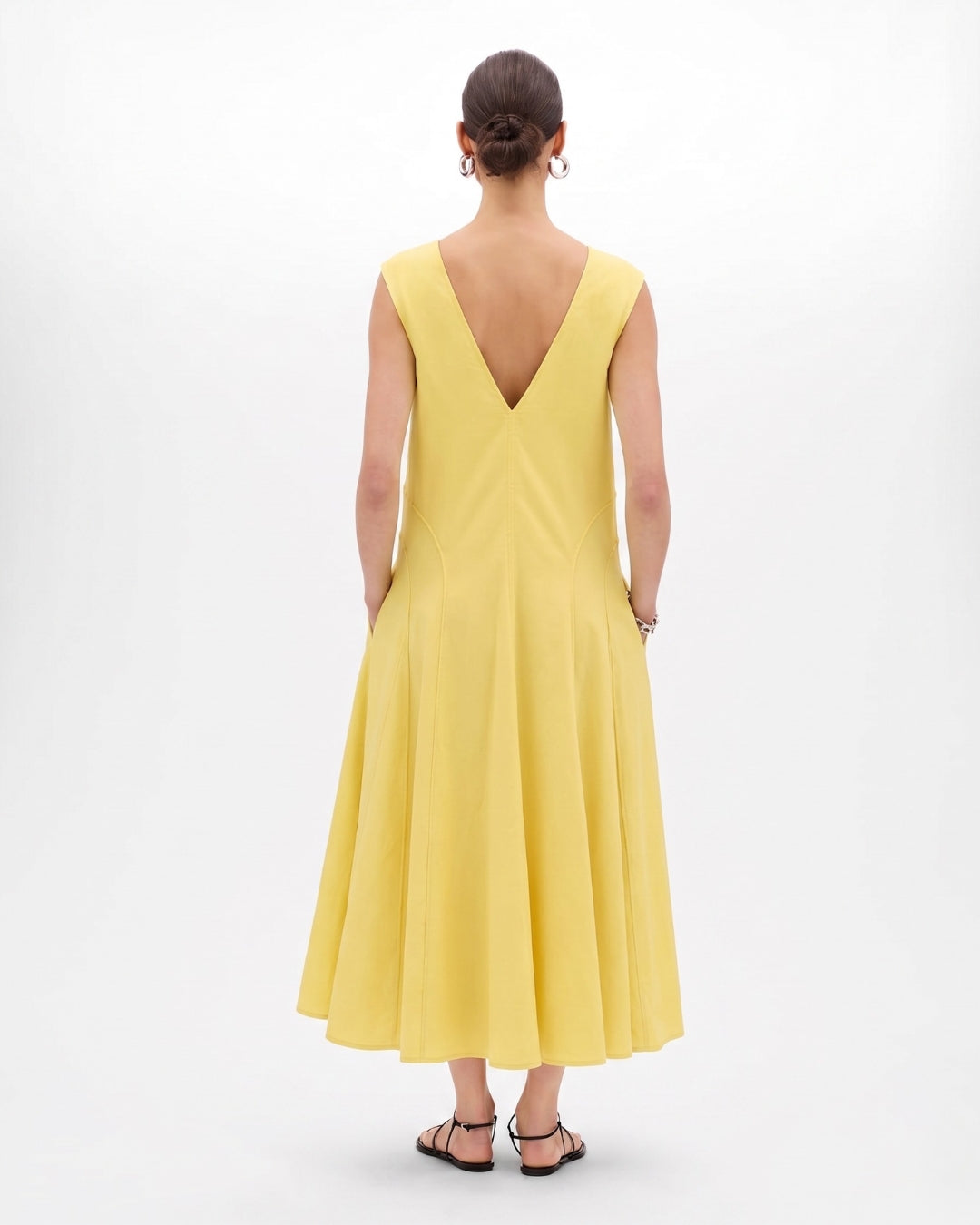 Another Tomorrow Full Skirt Dress in Sun – Cotton Women's Dress