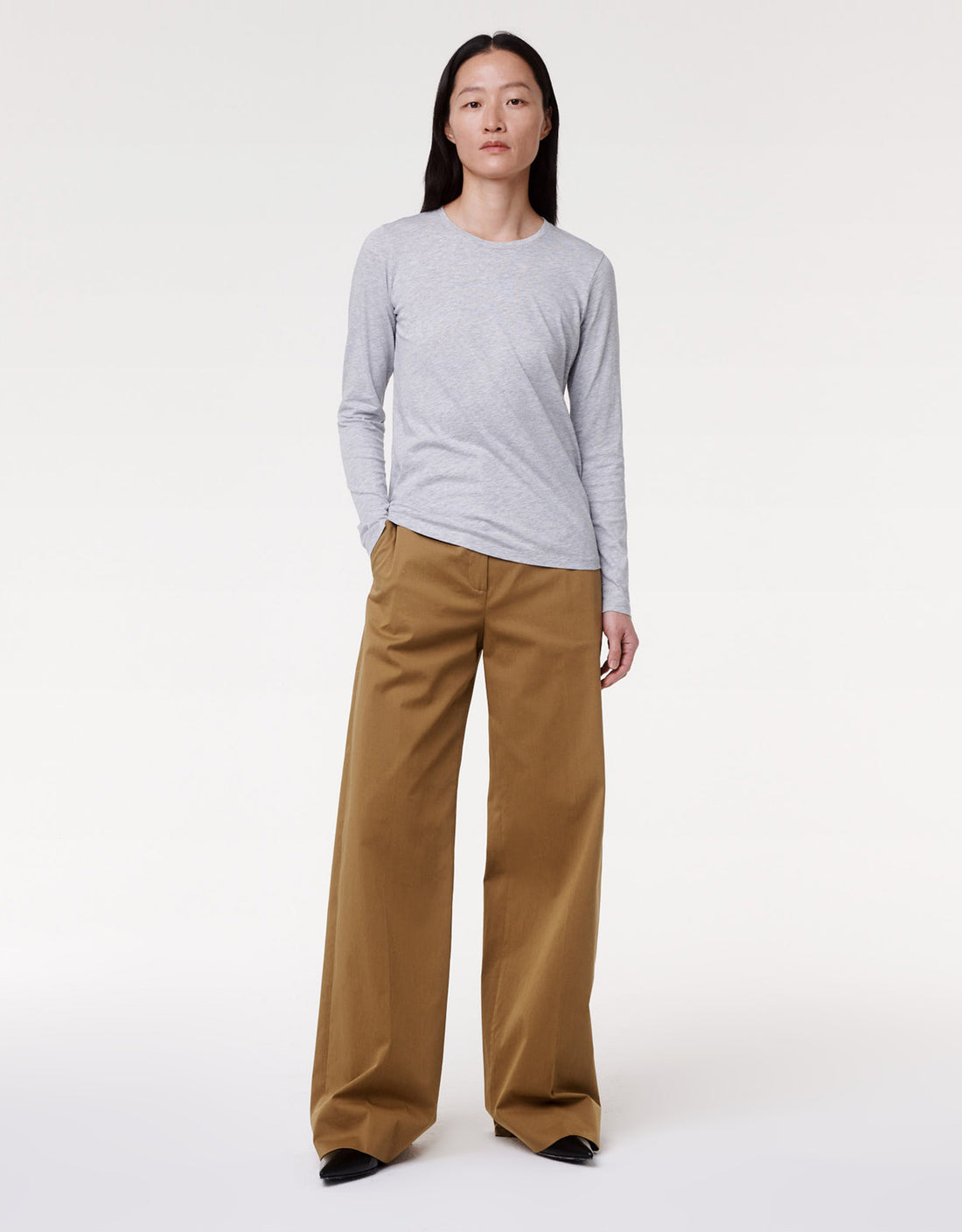 Long Sleeve T-Shirt | Heather Grey image 1