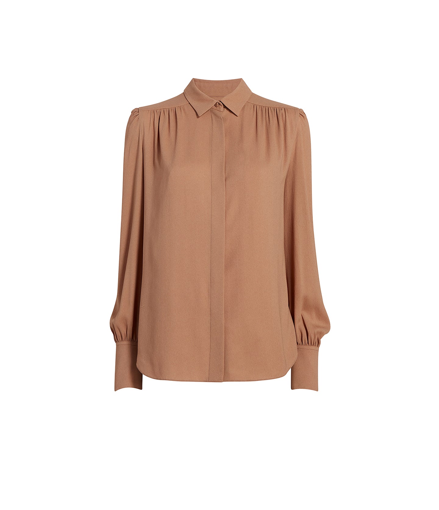 Another Tomorrow Gathered Blouse in Chanterelle – Viscose Women's Top