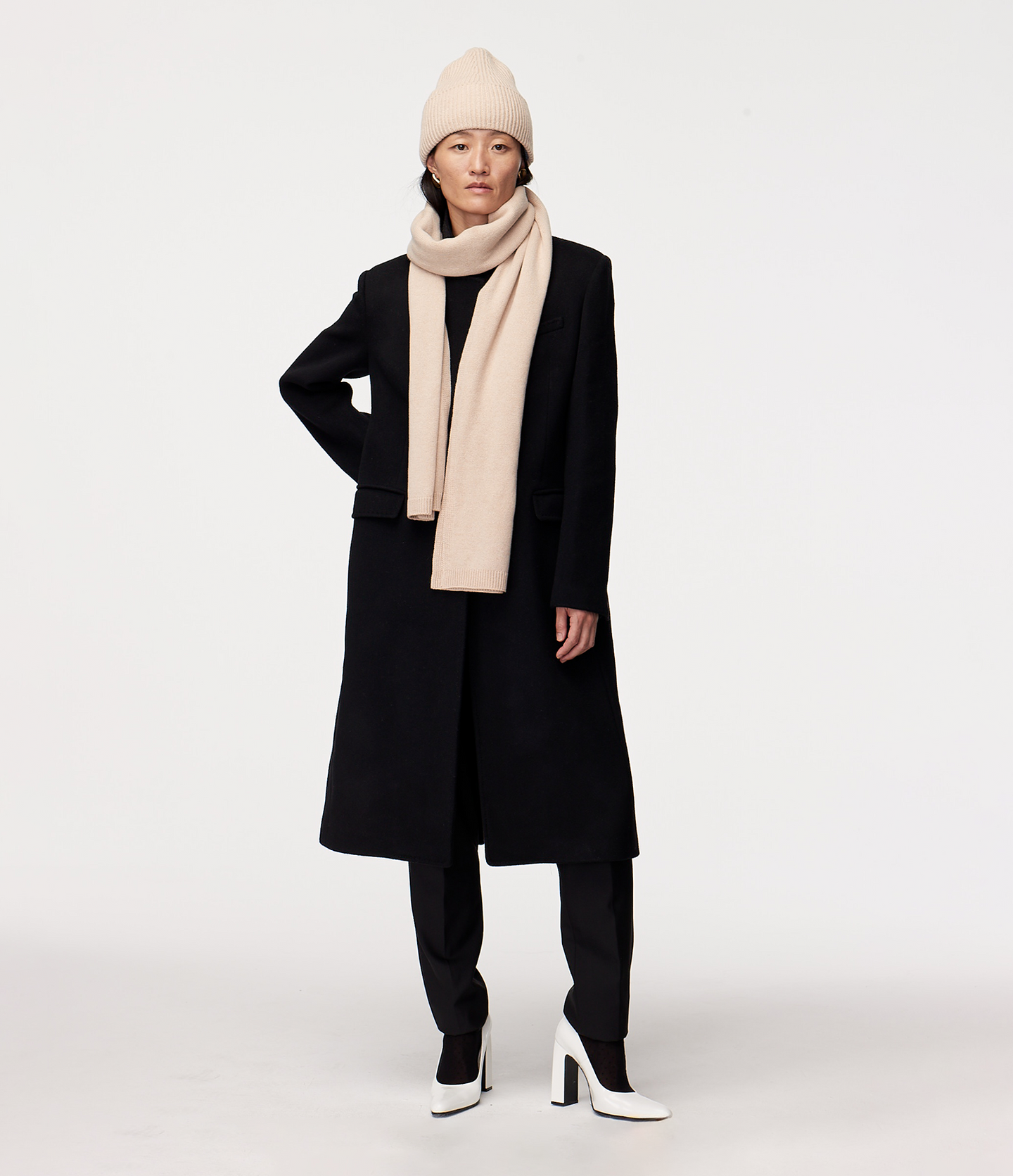 Cashmere Scarf | Ivory in ivory