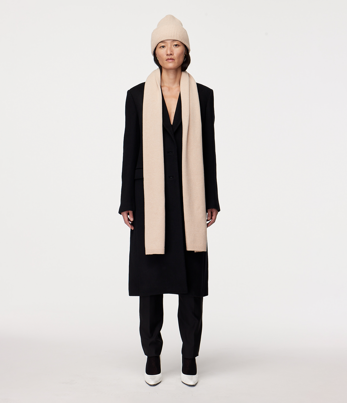 Cashmere Scarf | Ivory in ivory