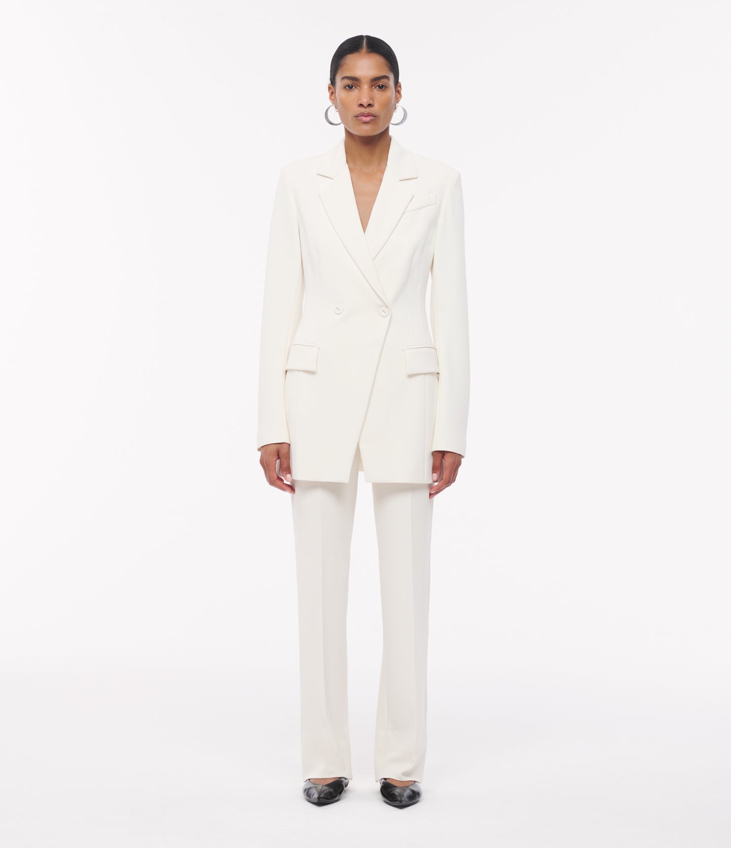 Another Tomorrow Jersey Jacket in Cream – Viscose Women's Jacket