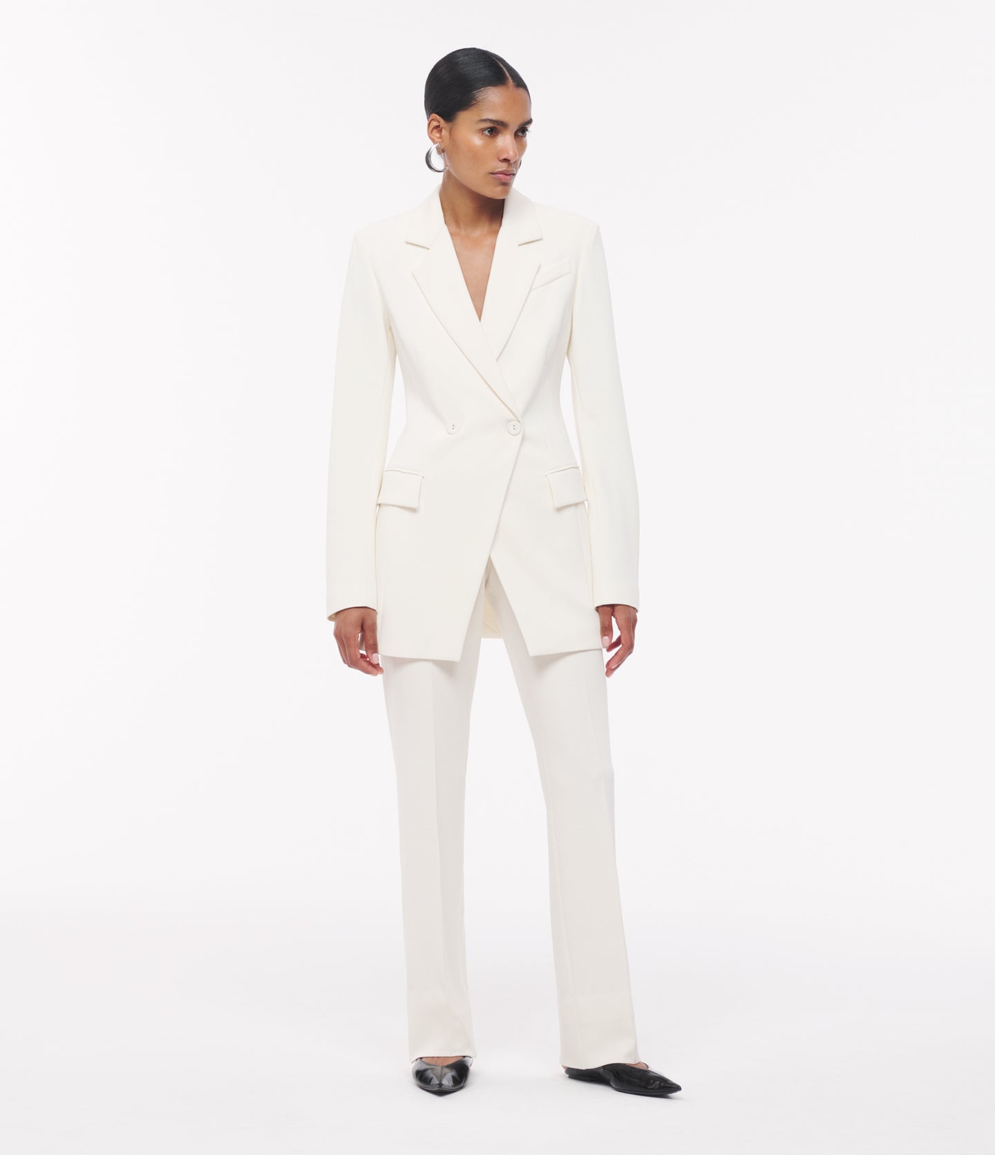Another Tomorrow Jersey Jacket in Cream – Viscose Women's Jacket