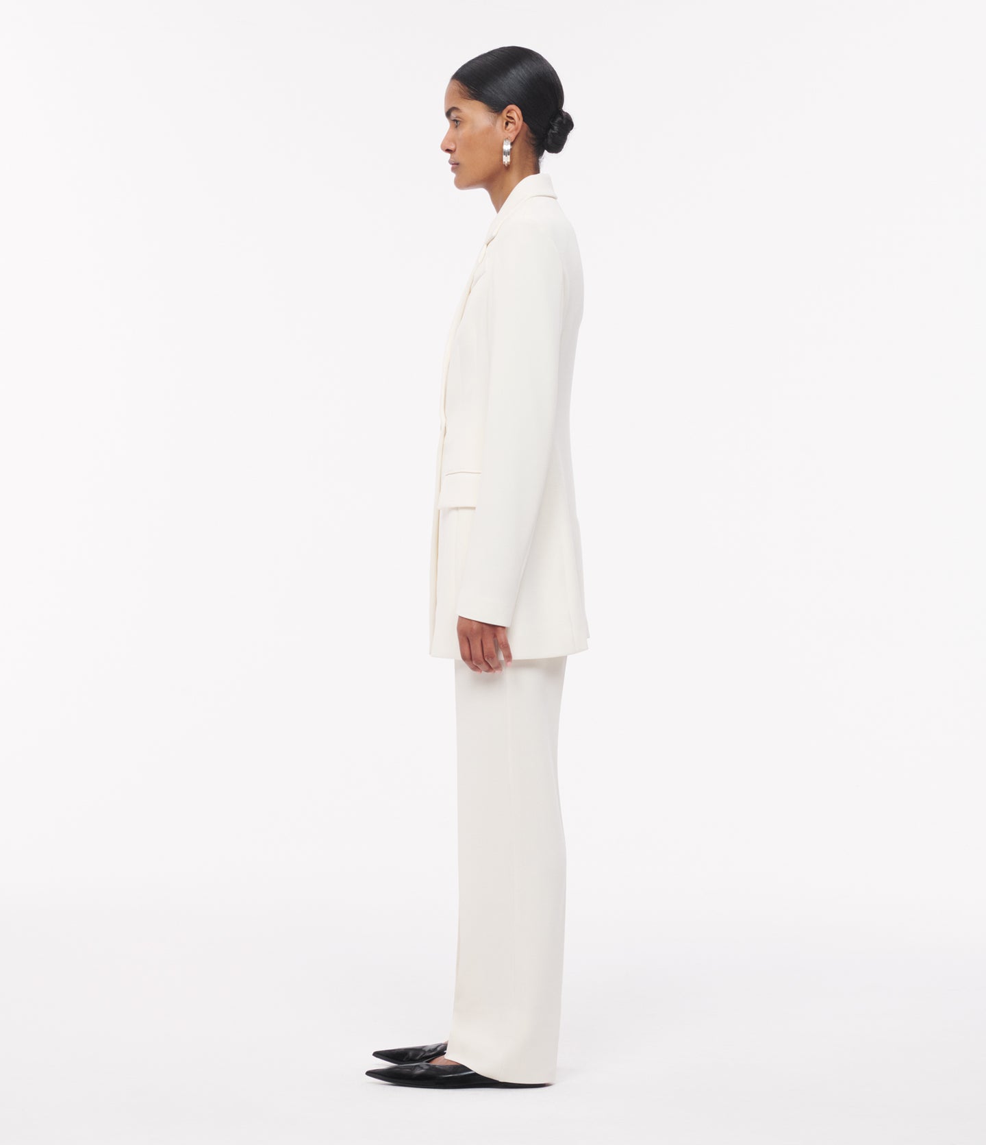 Another Tomorrow Jersey Jacket in Cream – Viscose Women's Jacket
