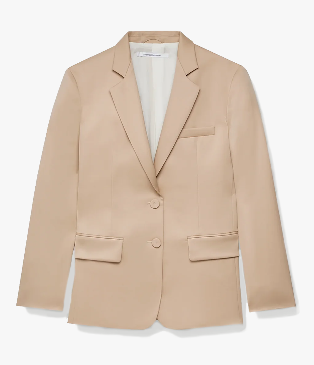 Another Tomorrow Oversized Blazer in Khaki – Wool Women's Jacket