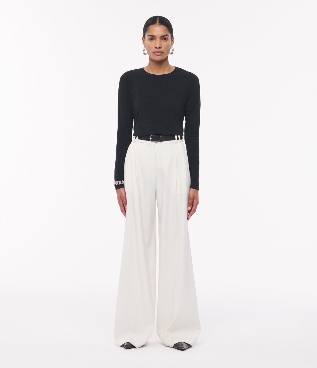 Long Sleeve Fitted Tee | Black image 2