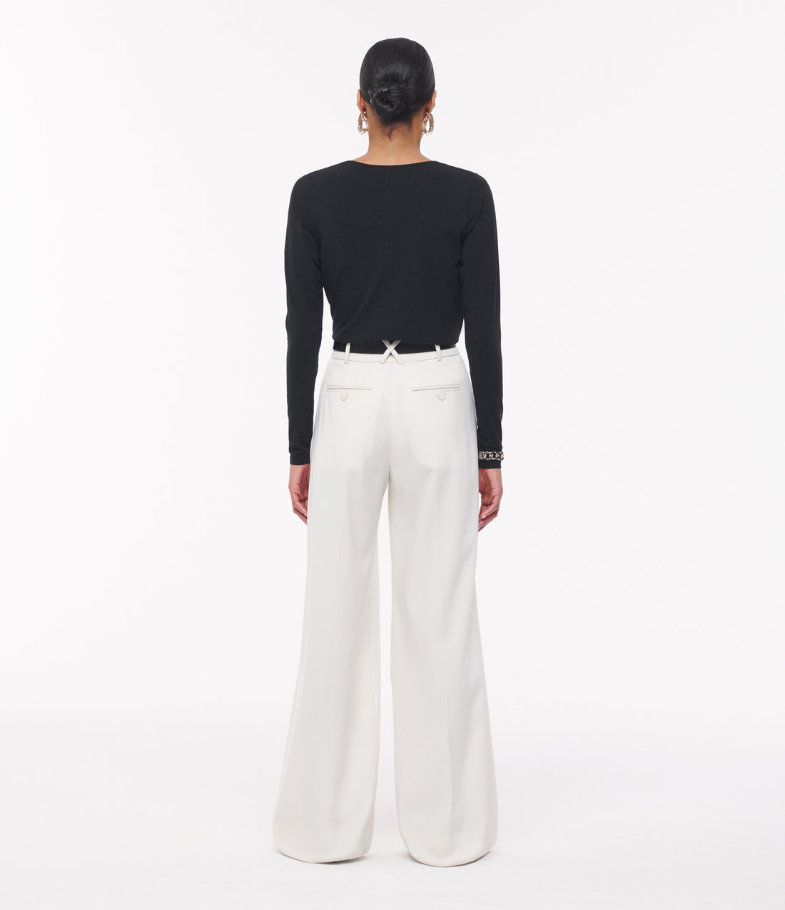 Long Sleeve Fitted Tee | Black image 4