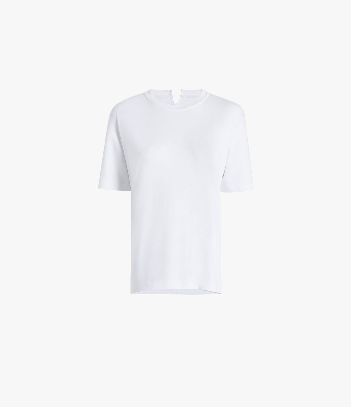 Luxe Seamed Short Sleeve | White in white