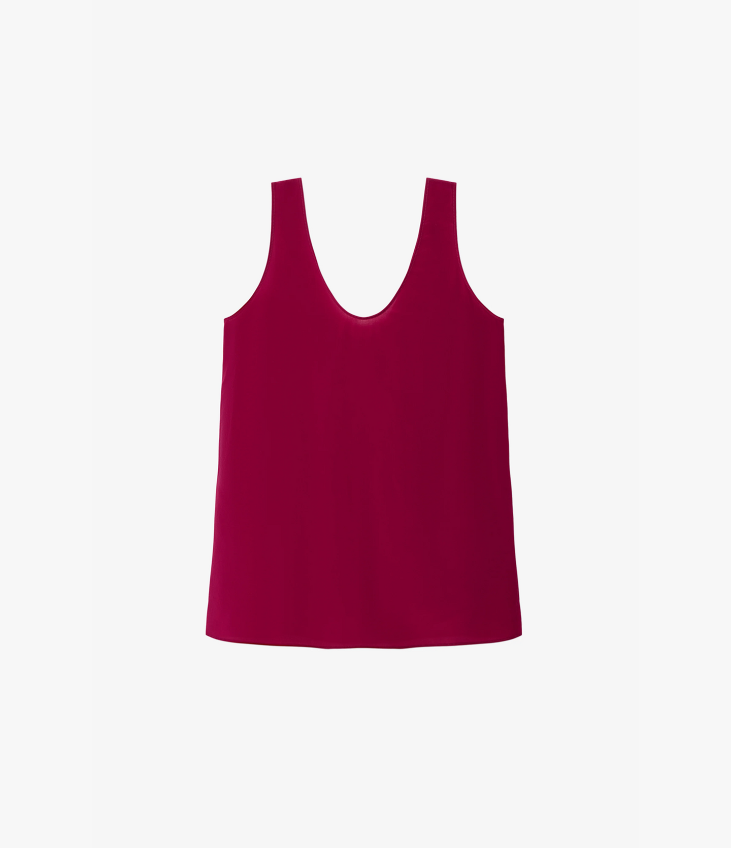 Another Tomorrow Silk Tank in Magenta – Silk Women's Top