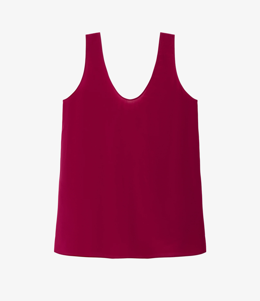 Another Tomorrow Silk Tank in Magenta – Silk Women's Top