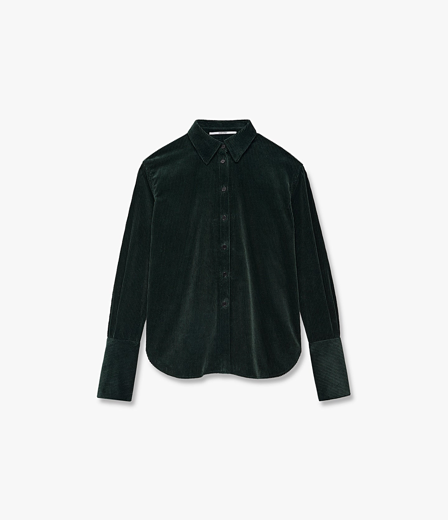 Another Tomorrow Corduroy Mens Shirt in Pine – Cotton