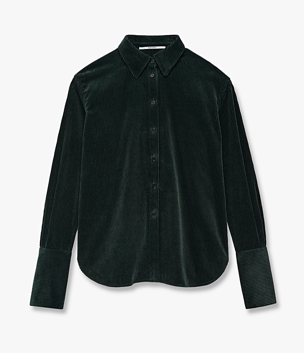 Another Tomorrow Corduroy Mens Shirt in Pine – Cotton