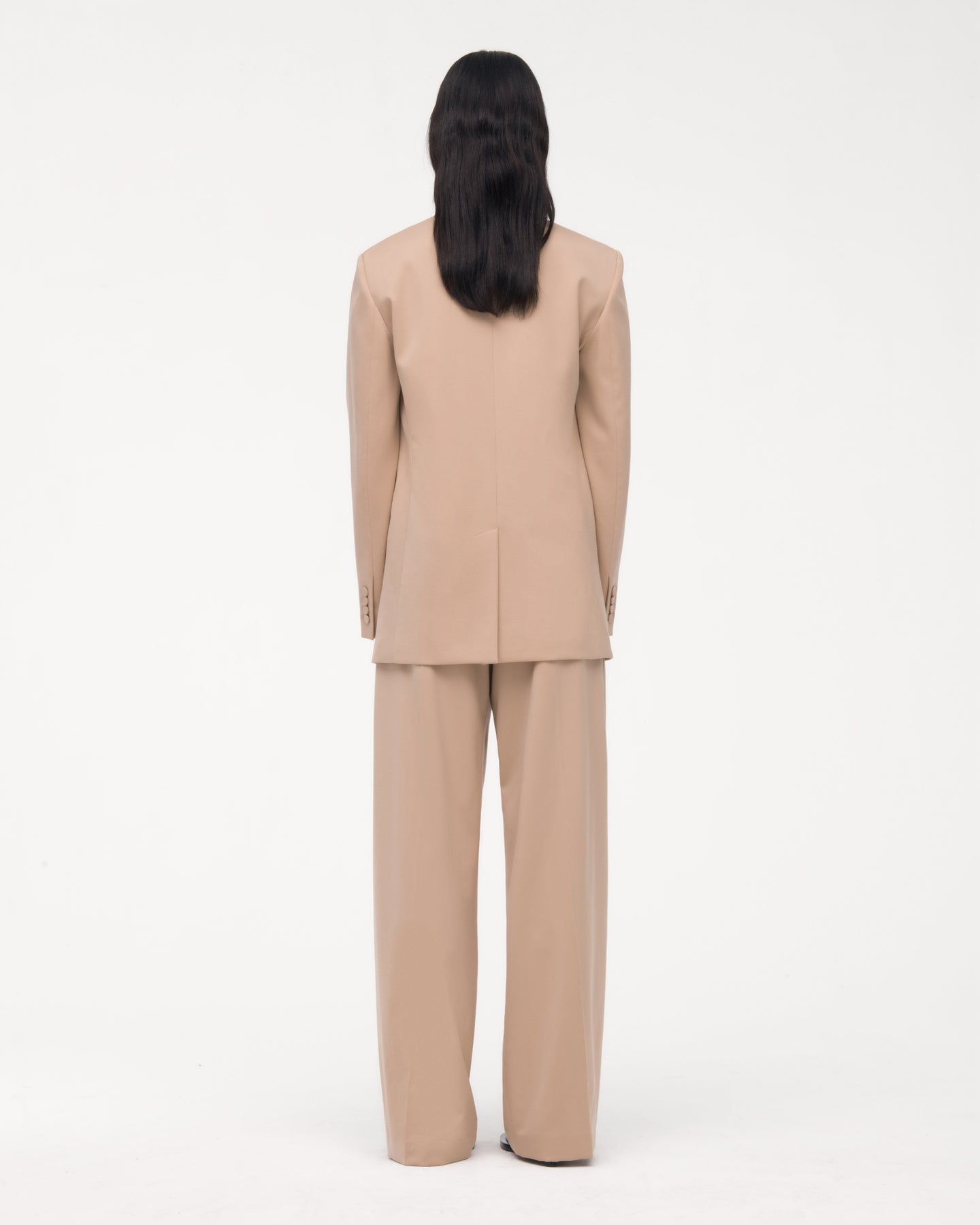 Another Tomorrow Oversized Blazer in Khaki – Wool Women's Jacket