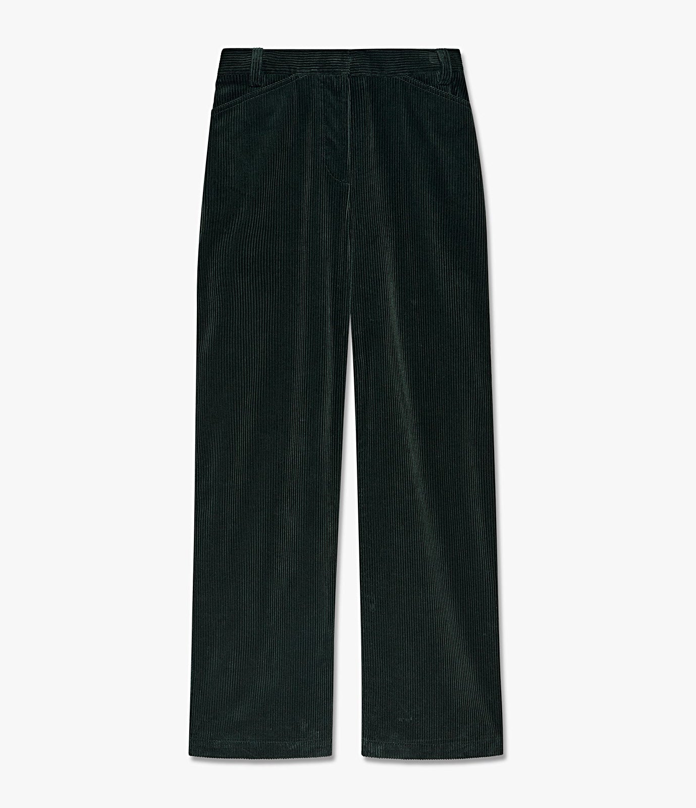 Another Tomorrow Patch Pocket Corduroy Pant in Pine – Cotton Women's Trousers