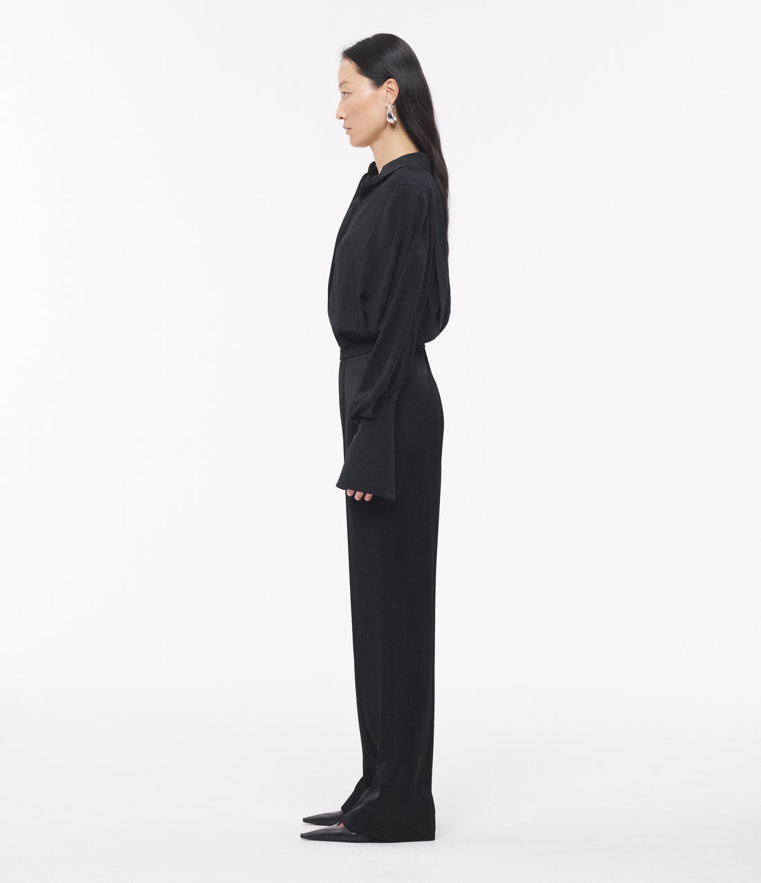 Pintuck Trouser | Black image 4