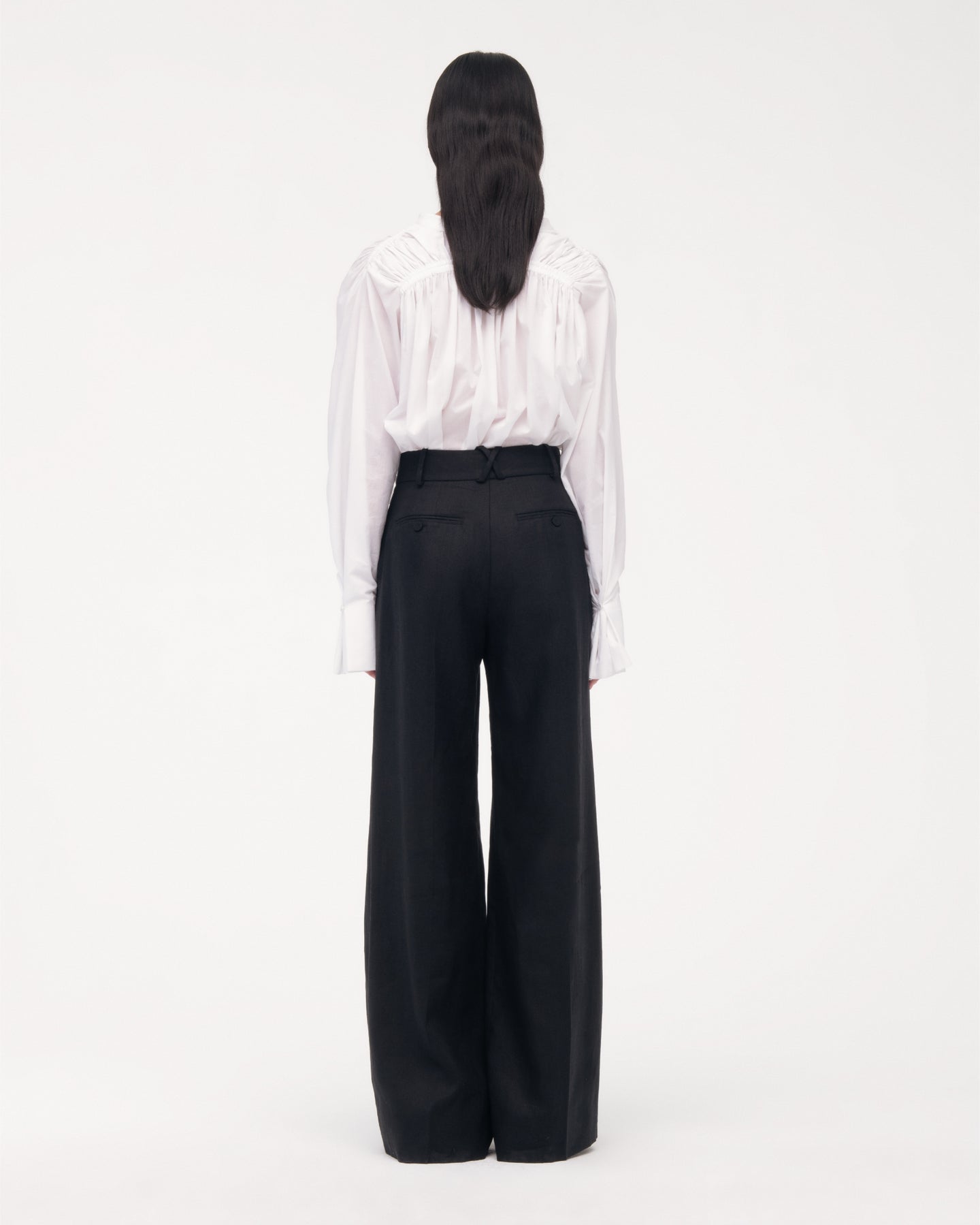 Summer Pleated Trouser | Black in black