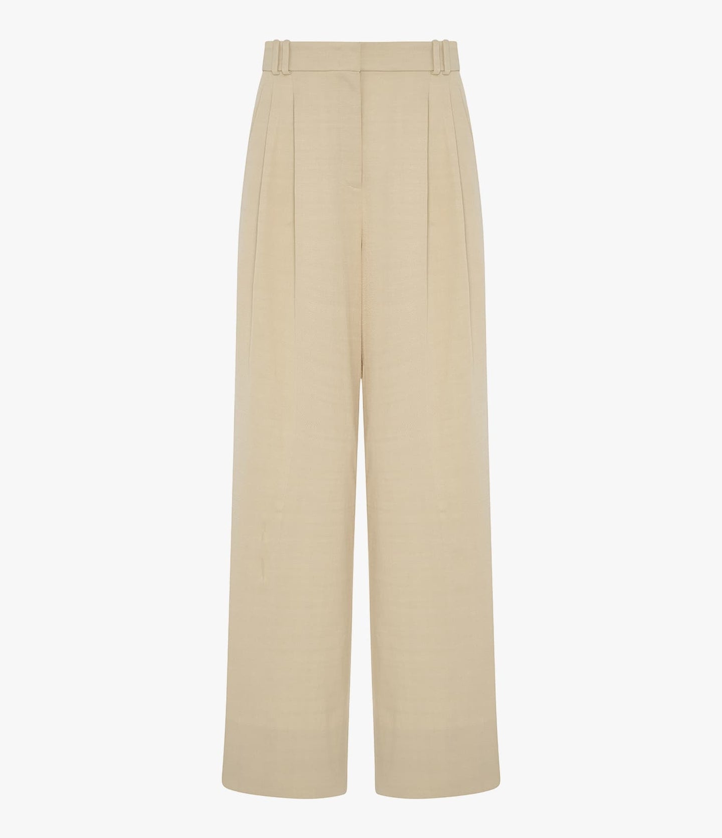 High Waisted Pleated Trouser | Sand