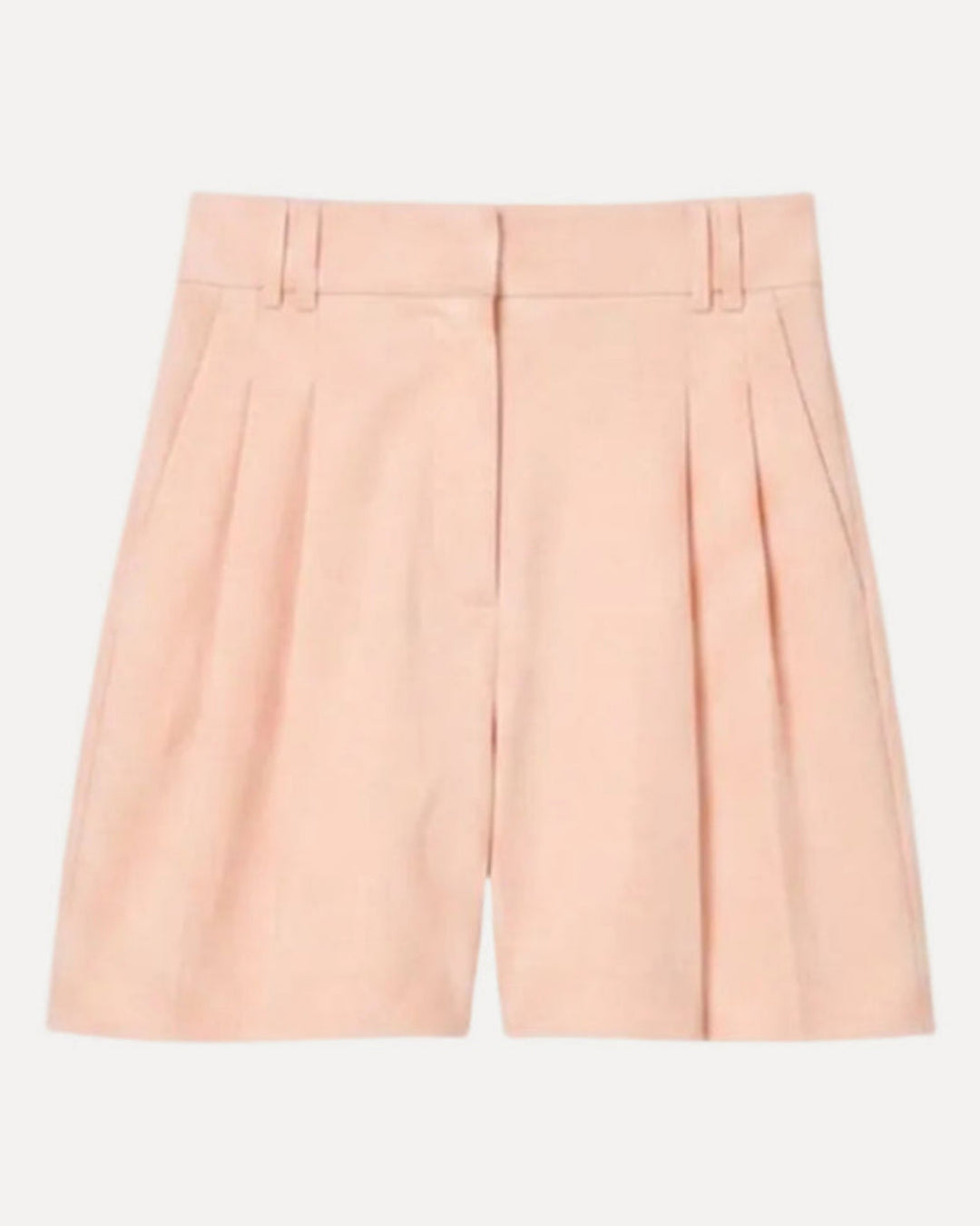 Linen Pleated Short | Quartz
