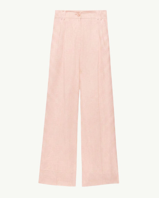 Linen Pleated Trouser | Quartz