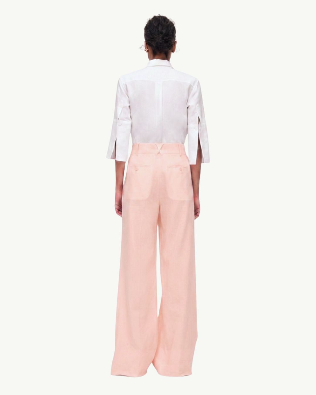 Linen Pleated Trouser | Quartz