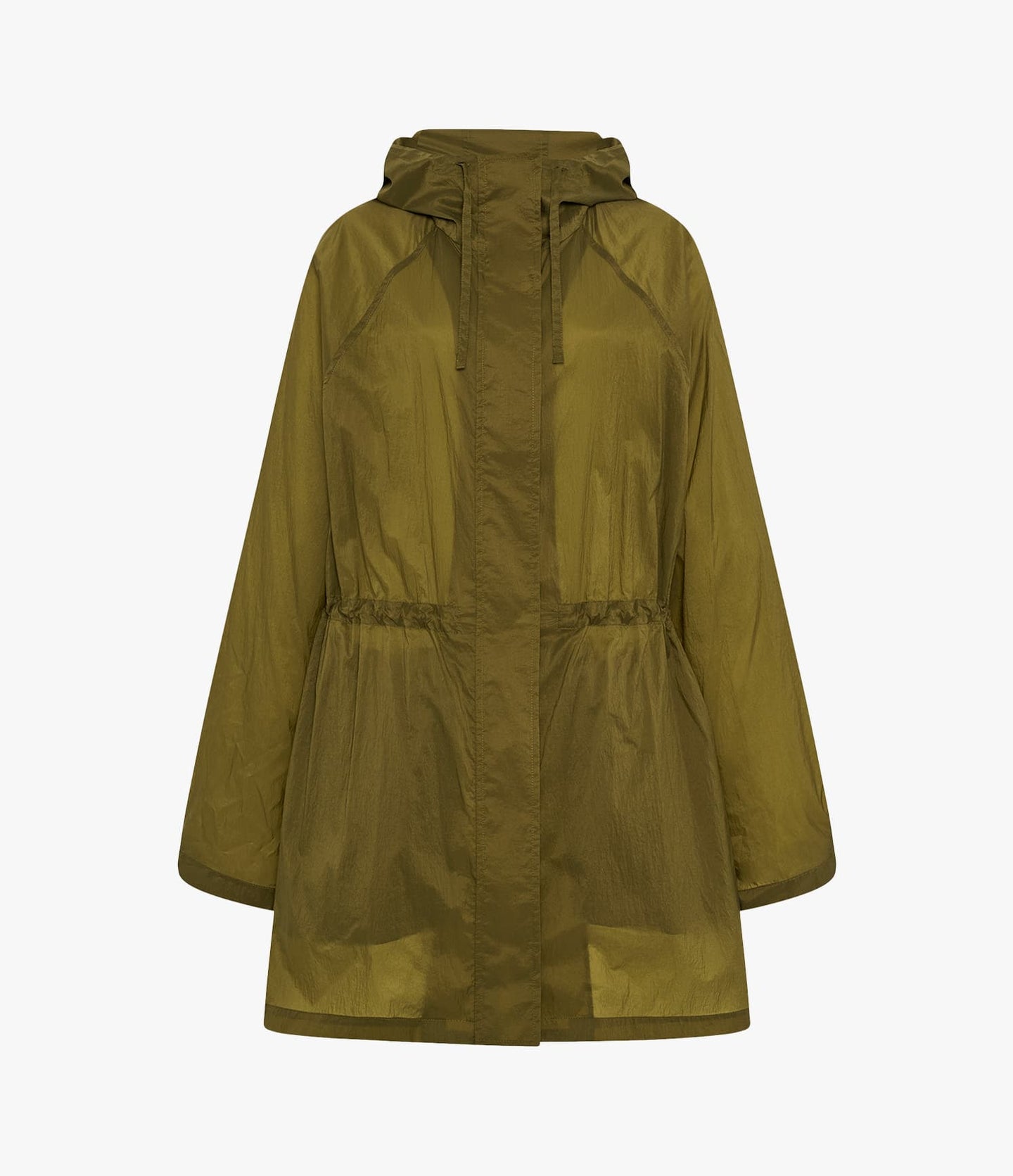 Another Tomorrow Recycled Nylon Anorak in Olive – Nylon Women's Outerwear