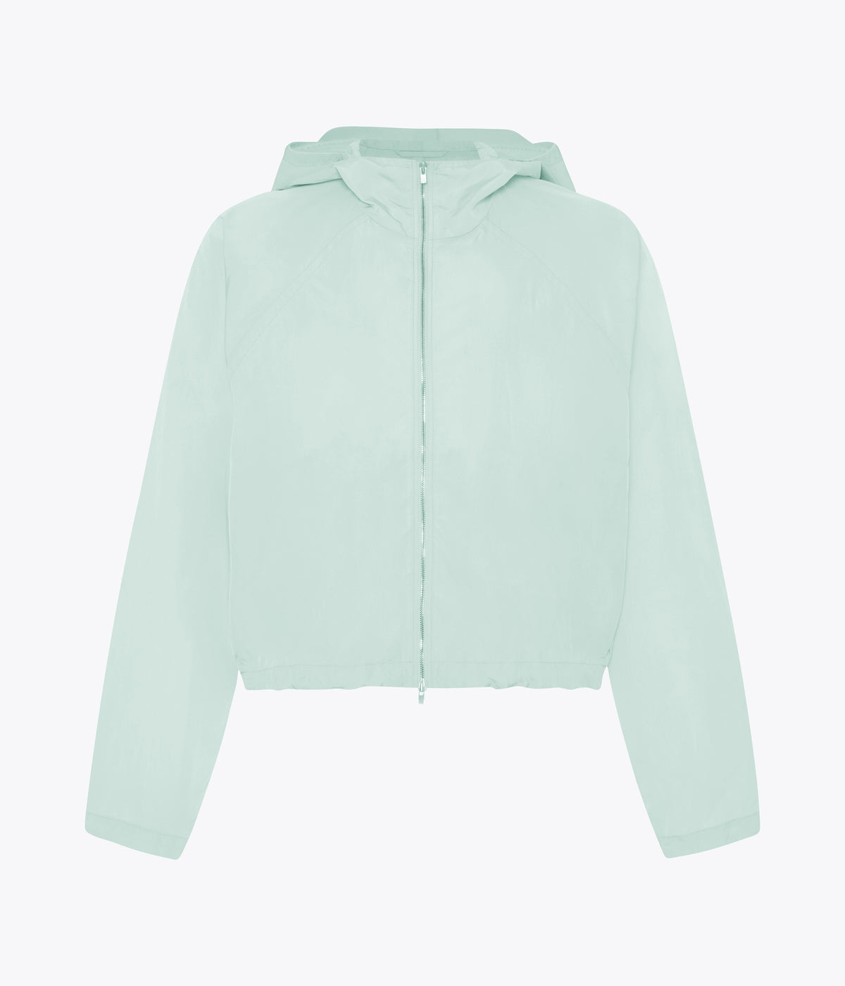 Another Tomorrow Recycled Nylon Short Blouson in Aquamarine – Nylon Women's Outerwear