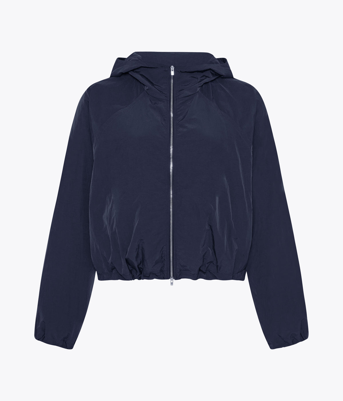 Another Tomorrow Recycled Nylon Short Blouson in Navy – Nylon Women's Outerwear