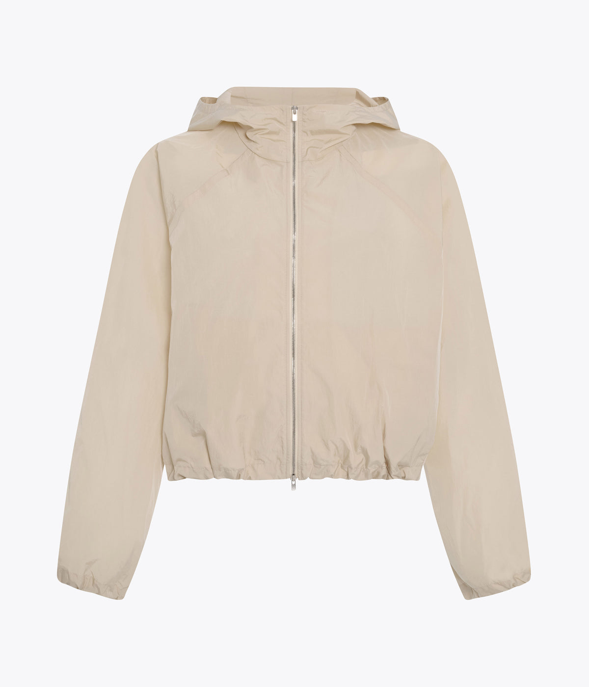 Another Tomorrow Recycled Nylon Short Blouson in Sand – Nylon Women's Outerwear