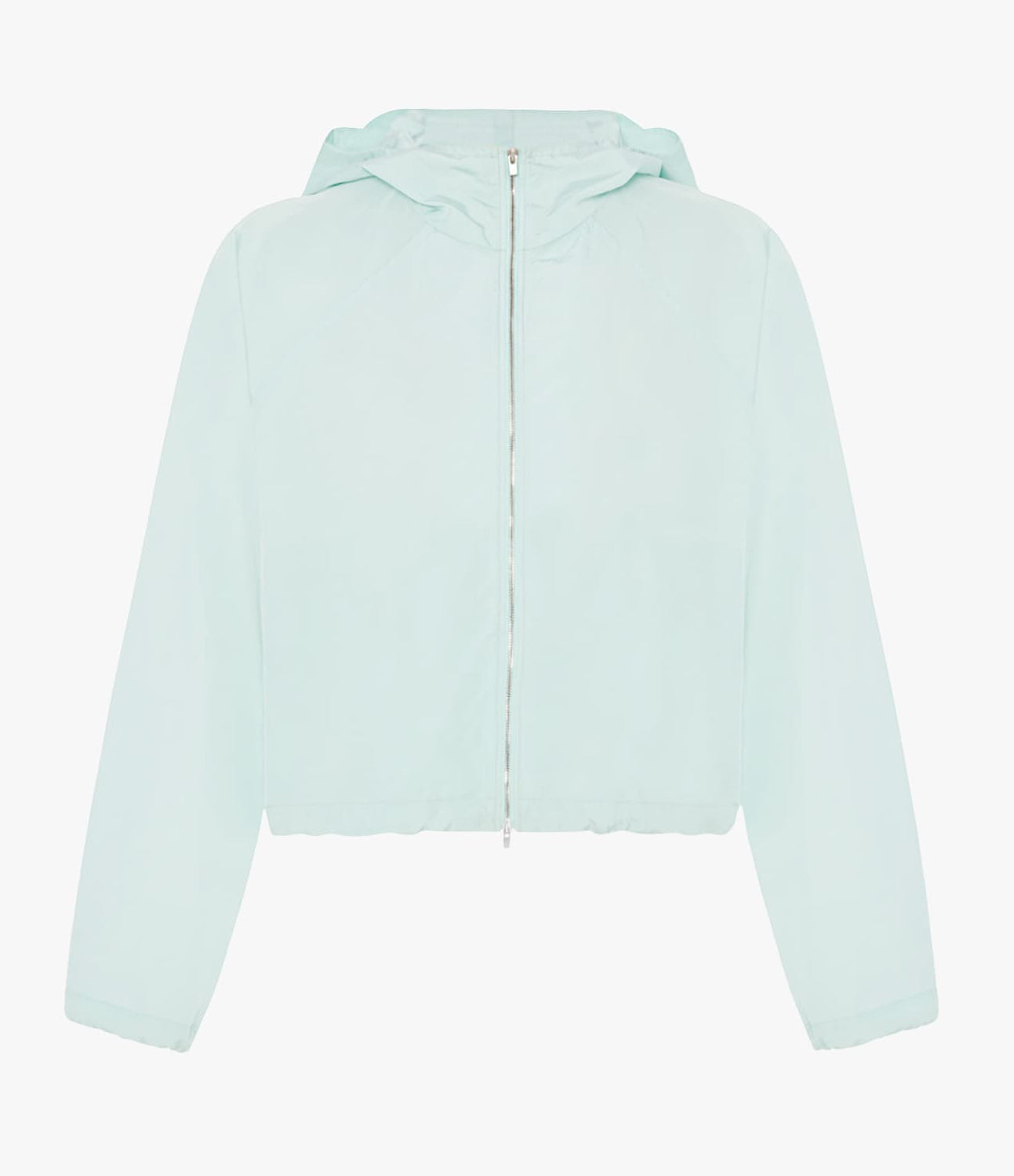 Another Tomorrow Recycled Nylon Short Blouson in Aquamarine – Nylon Women's Outerwear