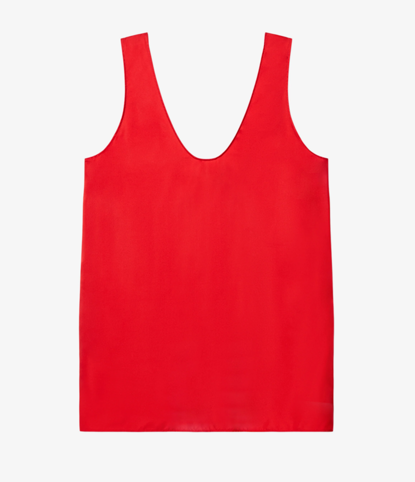 Another Tomorrow Silk Tank in Red – Silk Women's Top