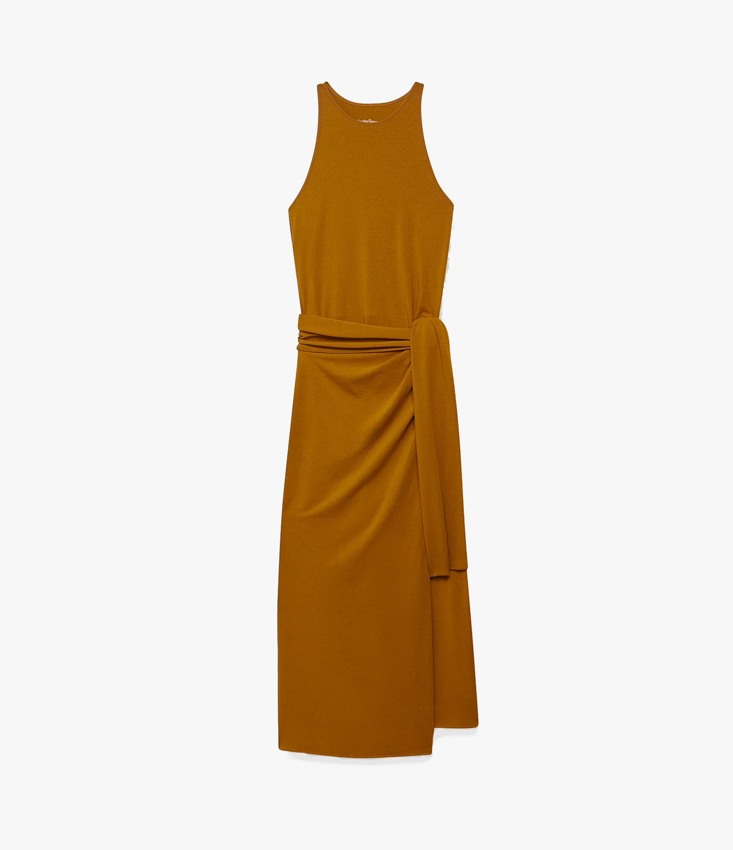 Another Tomorrow Sarong Tie Dress in Tapenade – Cotton Women's Dress