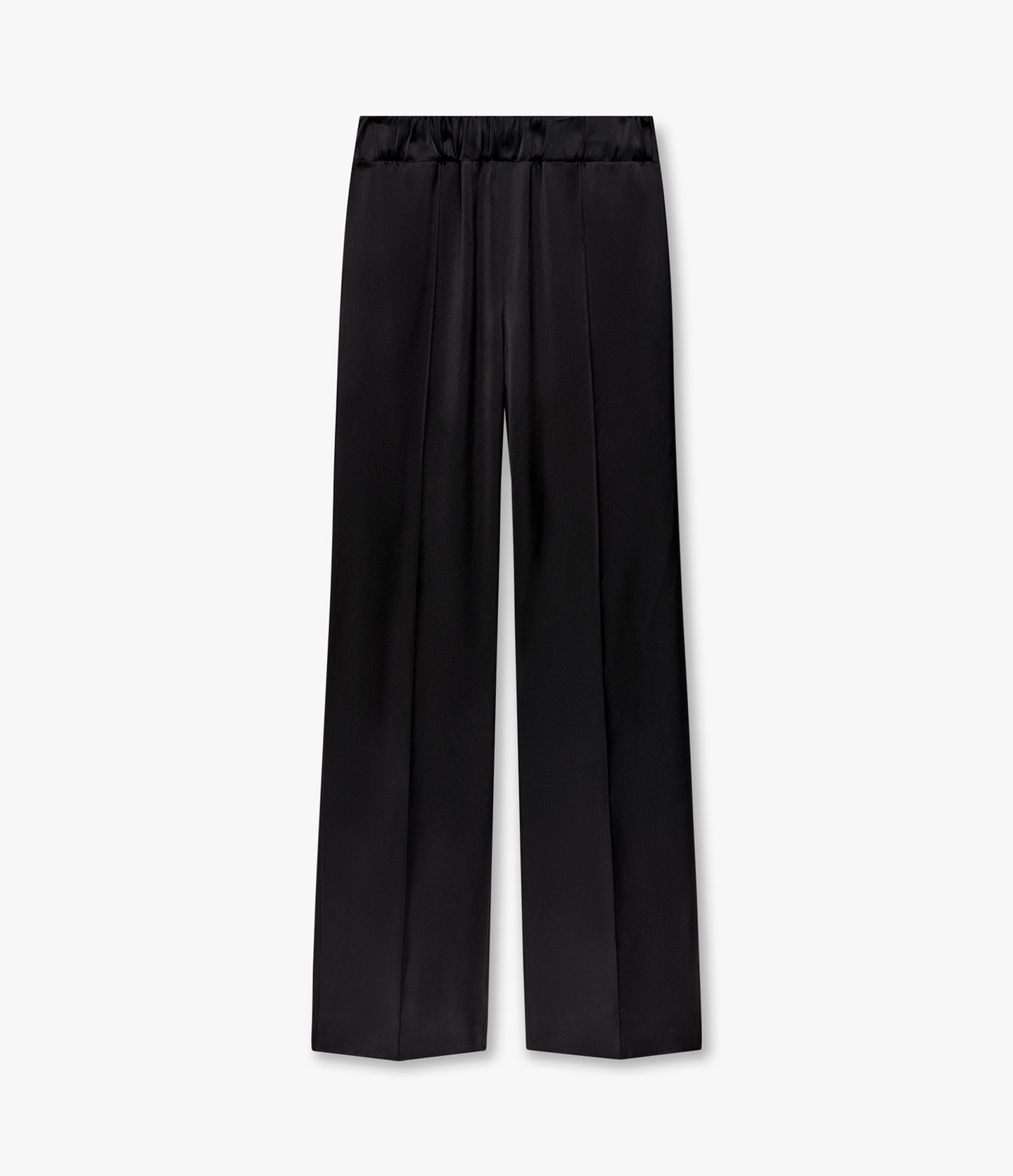 Another Tomorrow Satin Jogger in Black – Satin Women's Trousers