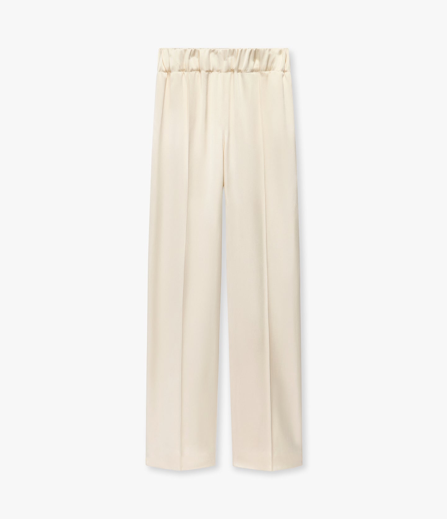 Another Tomorrow Satin Jogger in Cream – Satin Women's Trousers