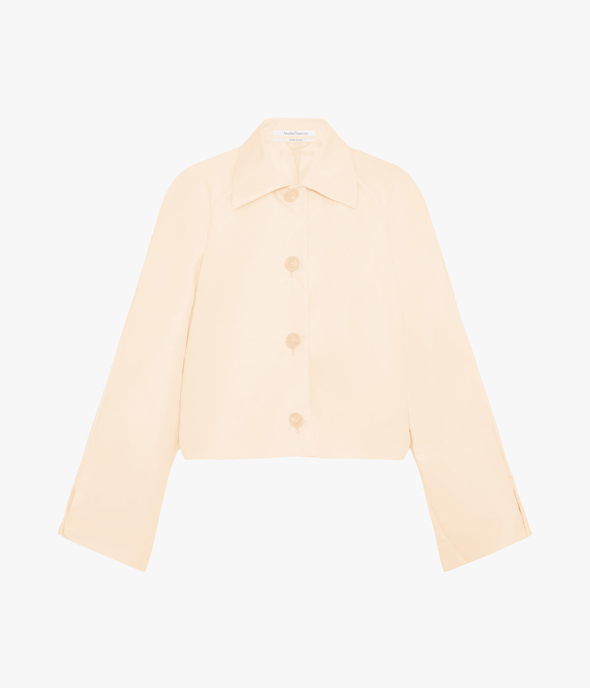 Another Tomorrow Short Balmacaan in Sand – Nylon Women's Outerwear