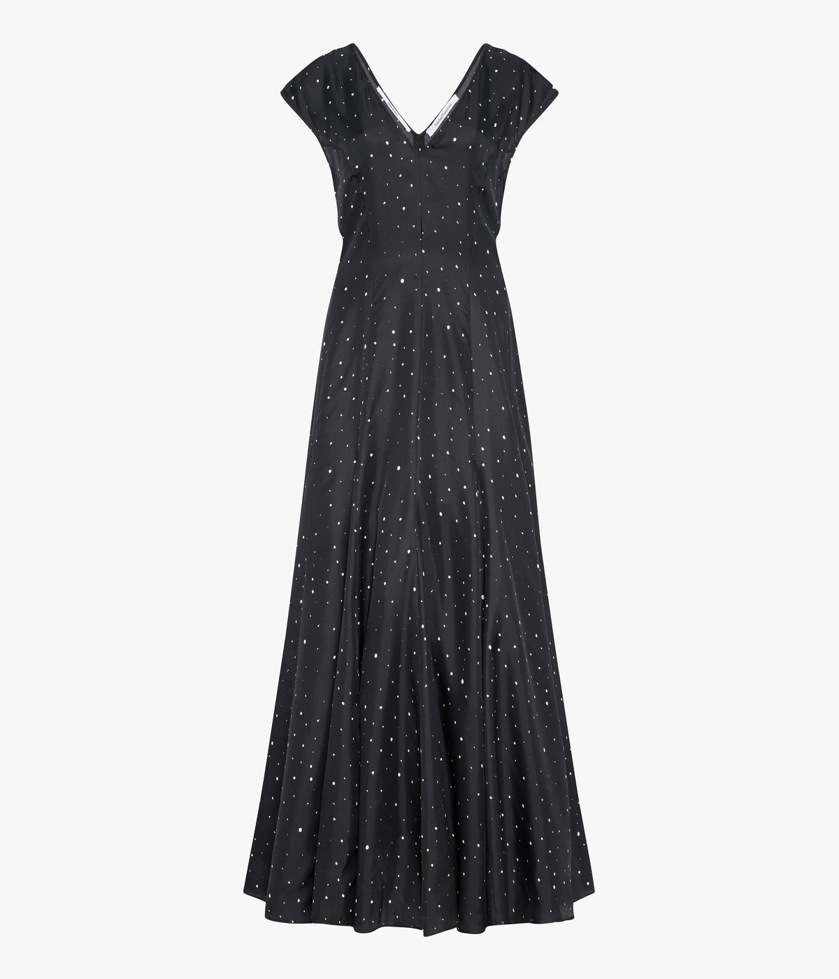 Another Tomorrow Silk Polka Dot Dress in Black/Cream Dot – Silk Women's Dress