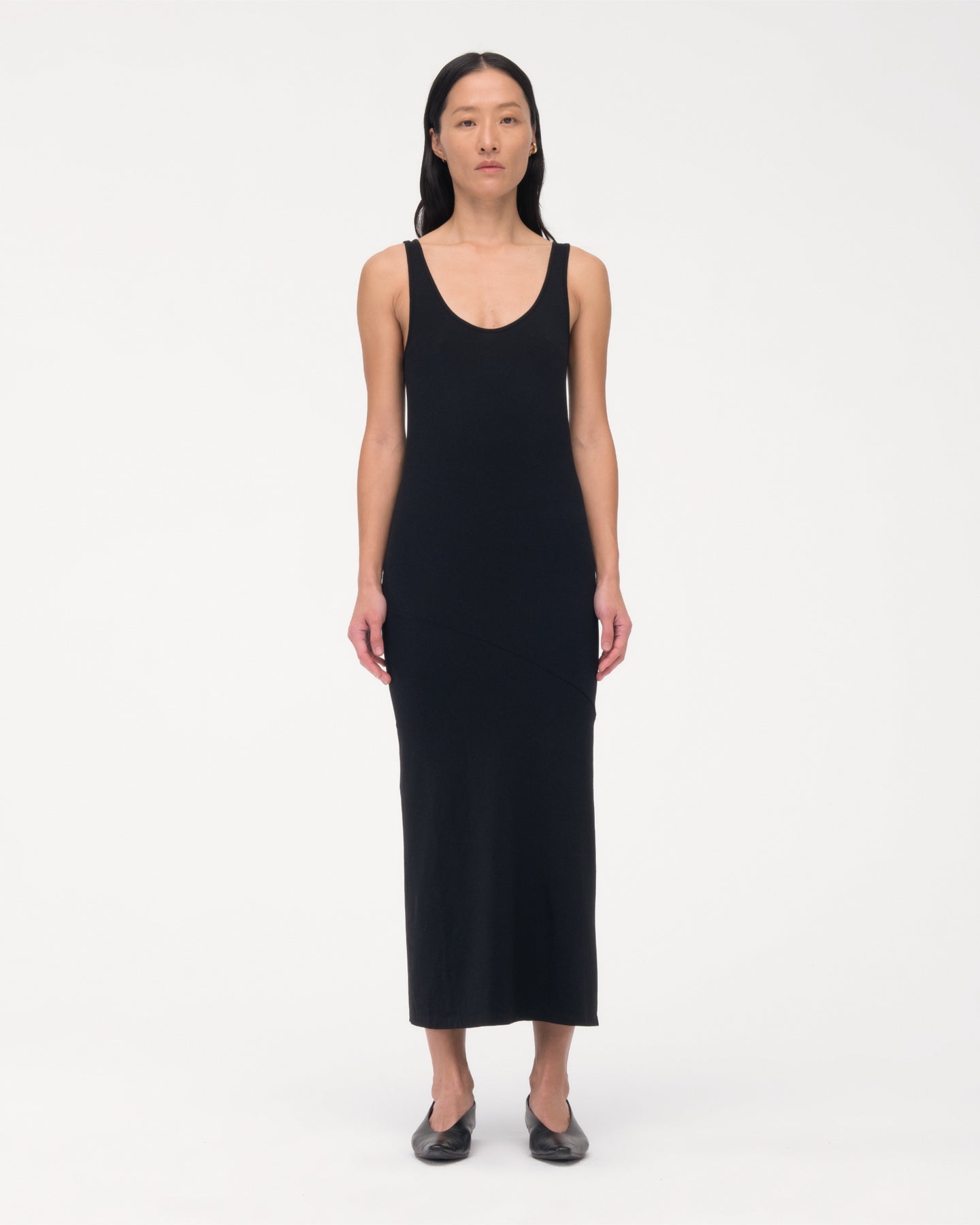 Another Tomorrow Tank Dress in Black – Cotton Women's Dress