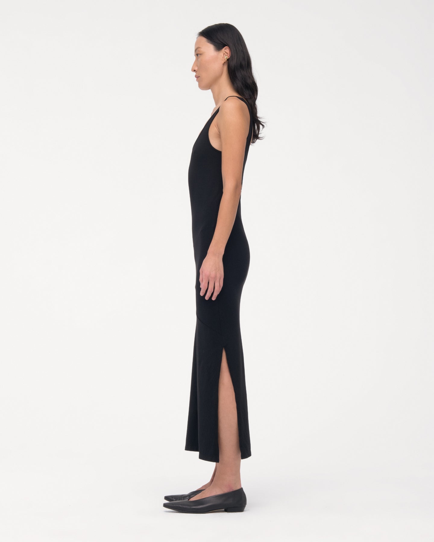 Another Tomorrow Tank Dress in Black – Cotton Women's Dress