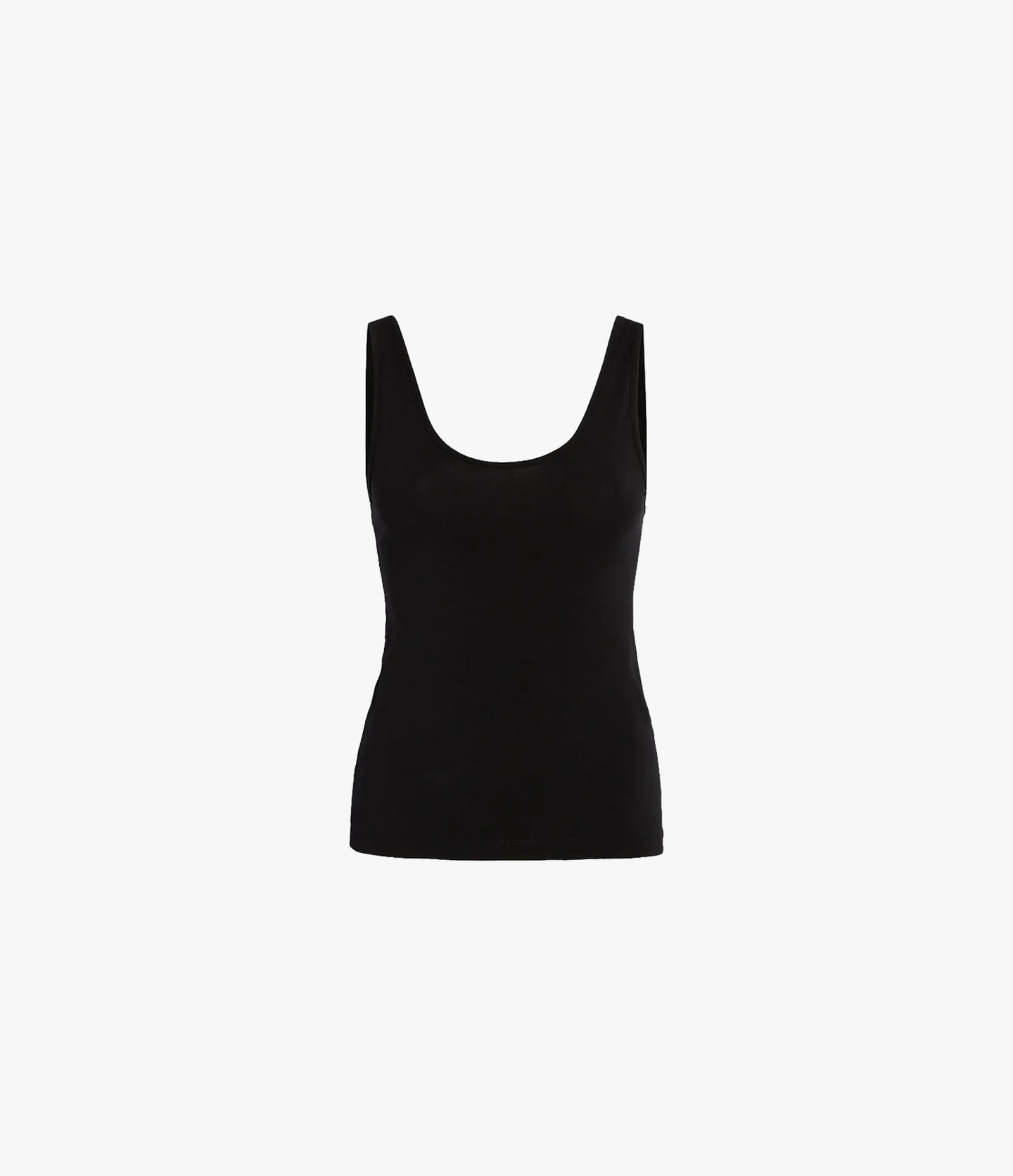 Another Tomorrow Slim Tank Top in Black – Cotton Women's Top