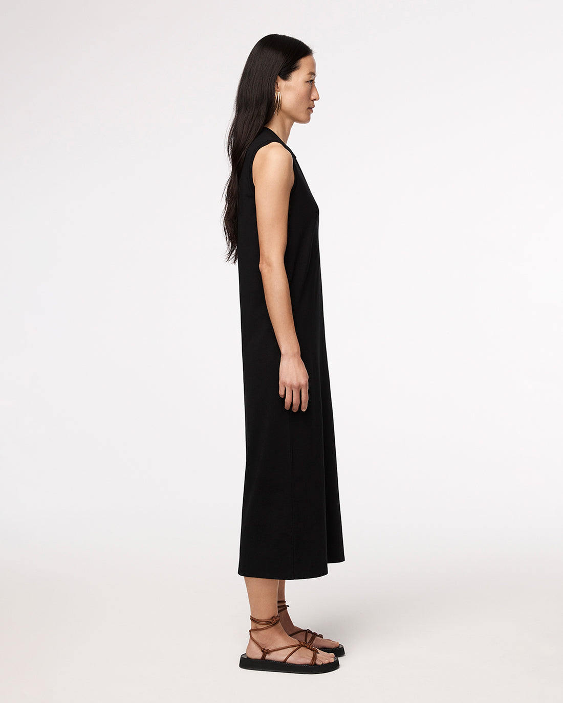 Sleeveless Tee Dress | Black image 3