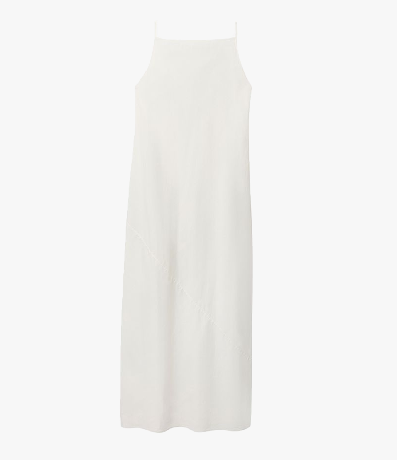 Another Tomorrow Square Neck Slip Dress in Off White – Viscose Women's Dress
