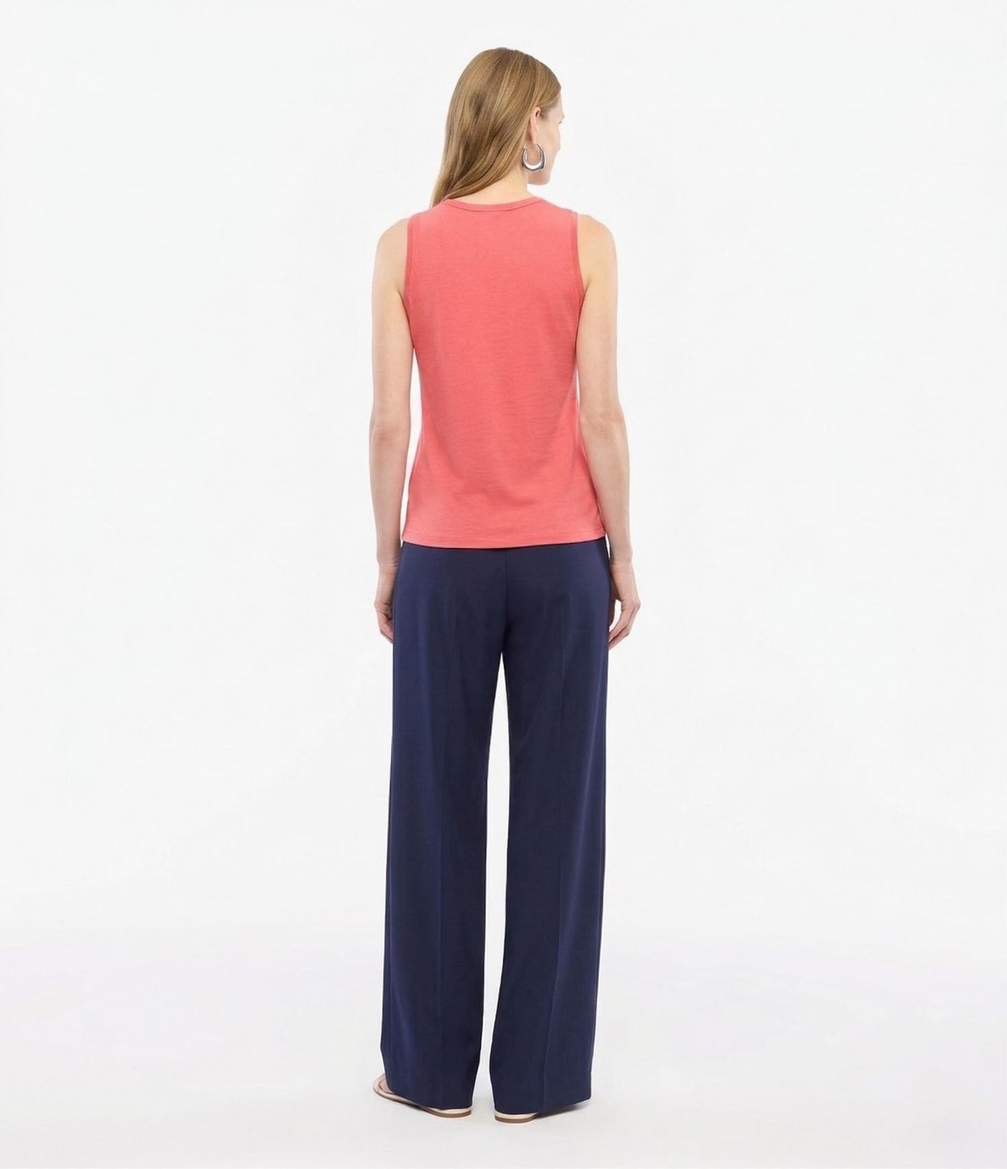 Another Tomorrow Sleeveless Tee in Rhubarb – Cotton Women's Top