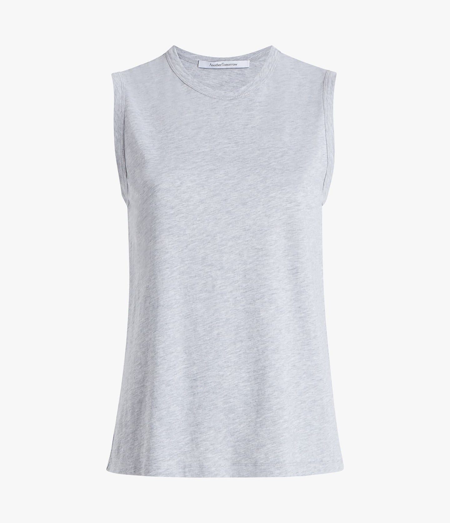 Another Tomorrow Sleeveless Tee in Heather Grey – Cotton Women's Top
