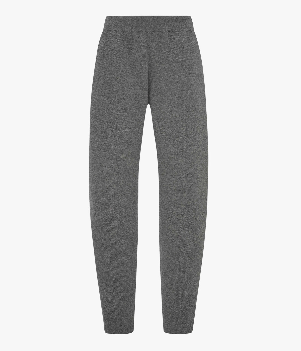 Another Tomorrow Tapered Knit Pant in Grey Melange – Wool Women's Trousers