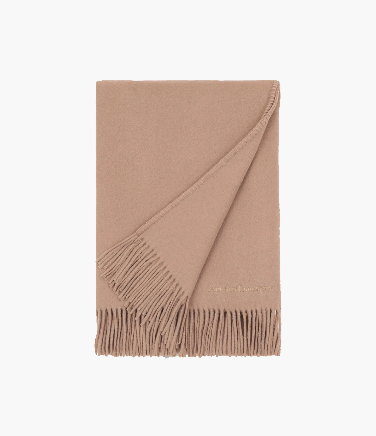 Another Tomorrow The Tasseled Blanket in Camel – Cashmere