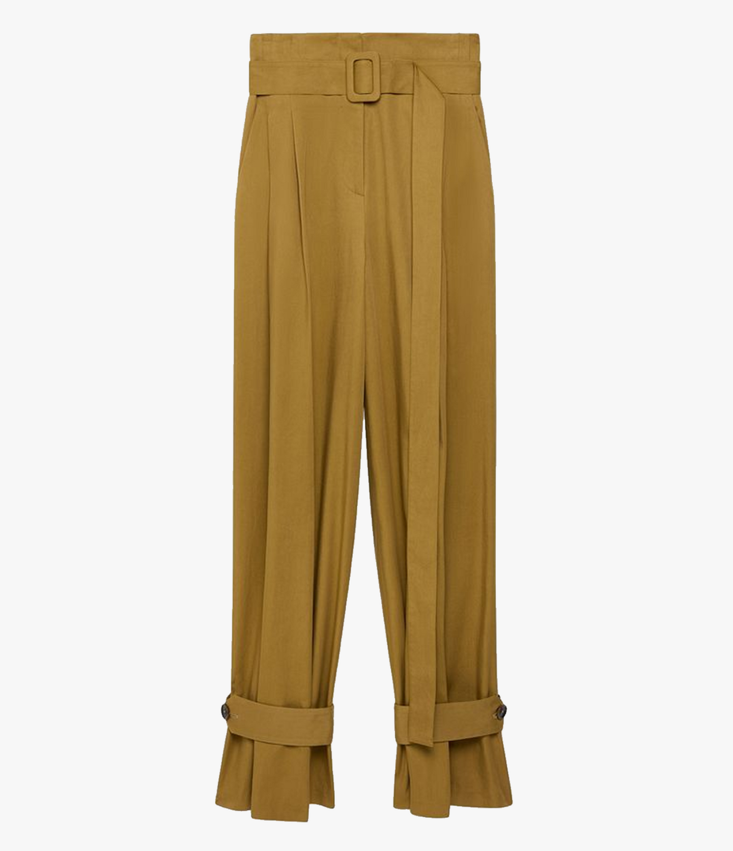 Another Tomorrow Tab Trouser in Thyme – Cotton Women's Trousers